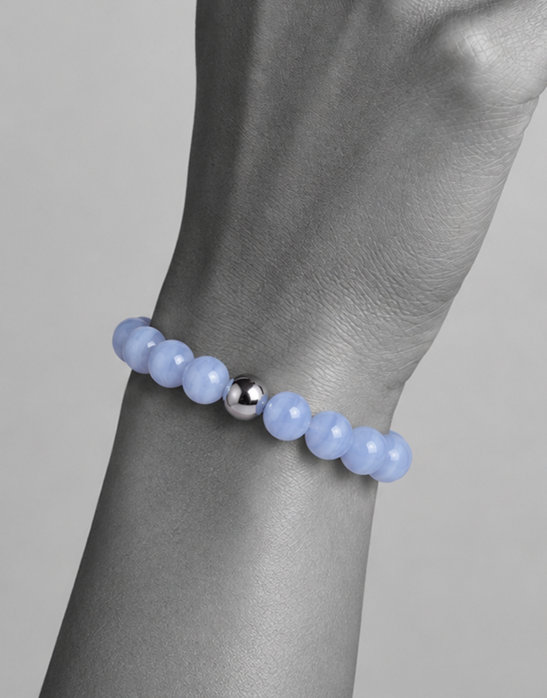 Natural Blue Lace Agate Bracelet