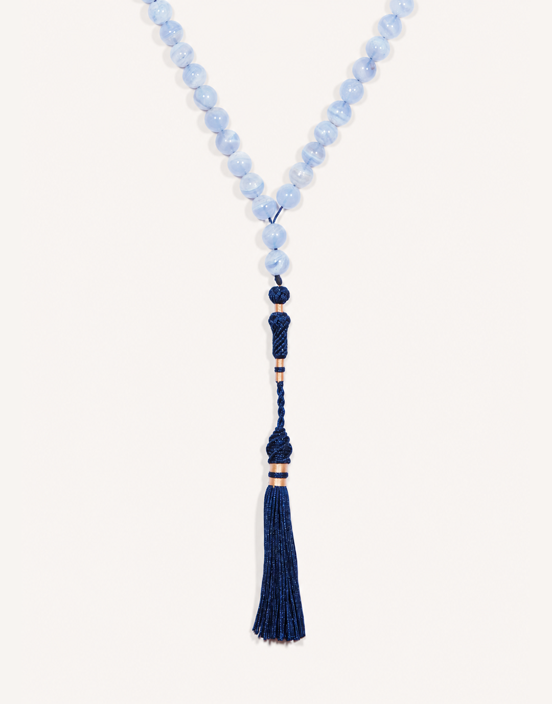 Natural Blue Lace Agate Prayer Beads