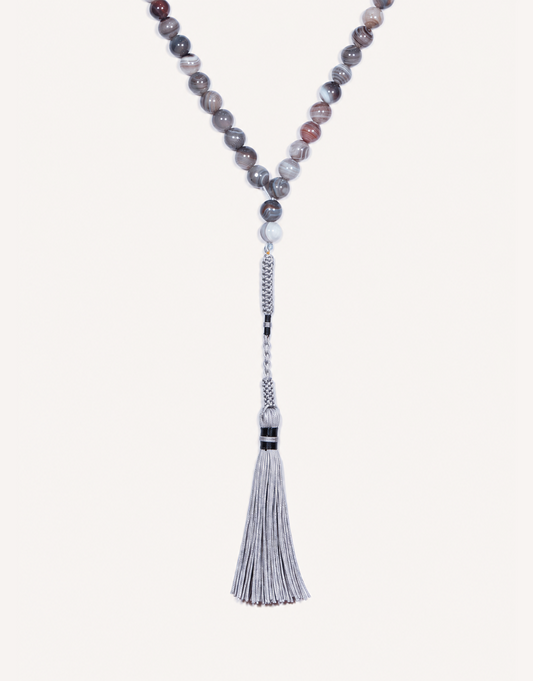Natural Botswana Agate Prayer Beads