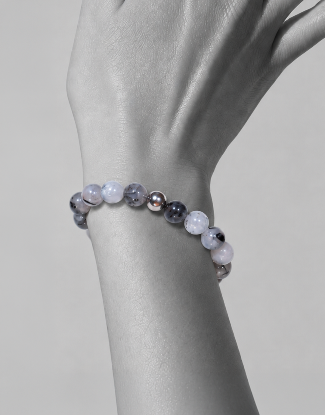 Natural Tourmalinated Quartz Bracelet