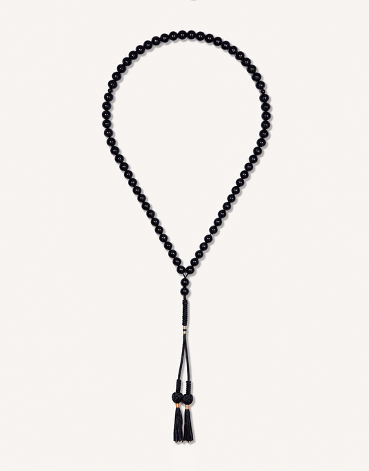 Natural Black Tourmaline Prayer Beads
