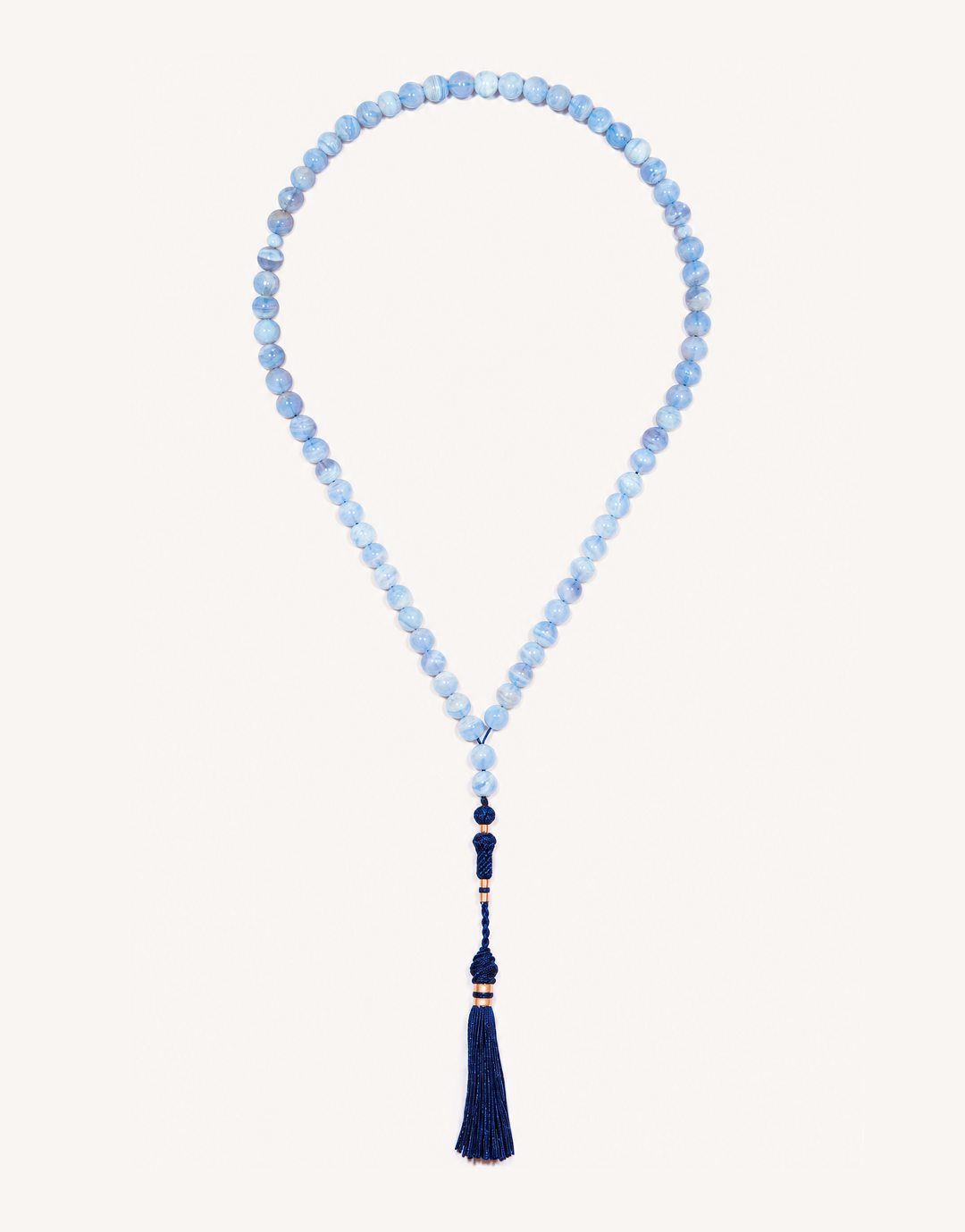 Natural Blue Lace Agate Prayer Beads