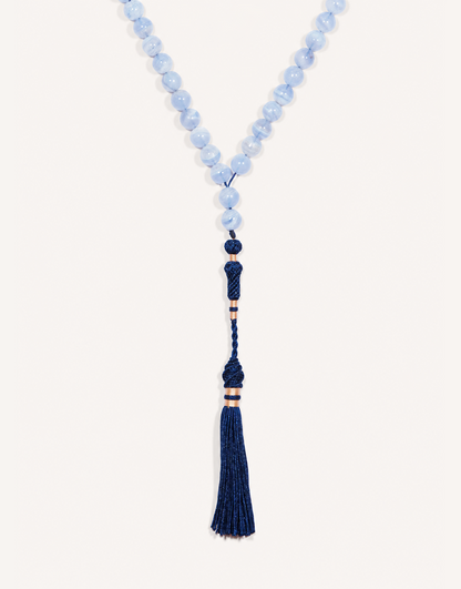 Natural Blue Lace Agate Prayer Beads