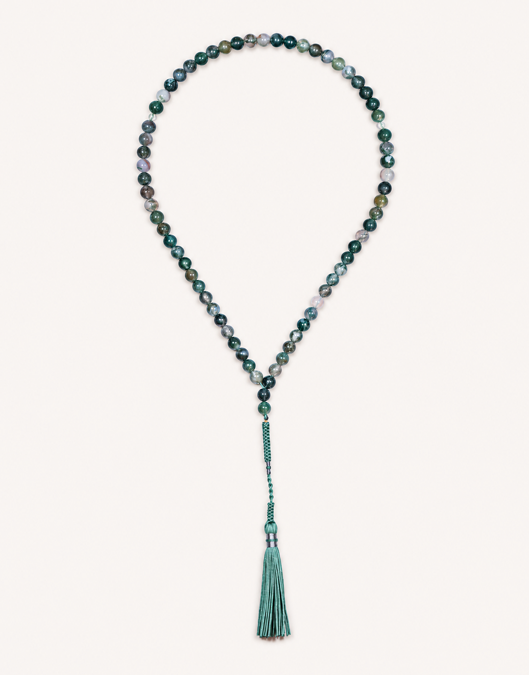 Natural Moss Agate Prayer Beads