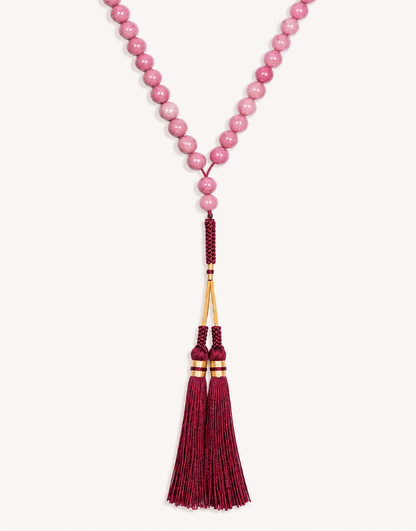 Natural Rhodonite Prayer Beads