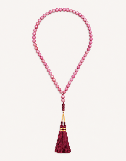 Natural Rhodonite Prayer Beads