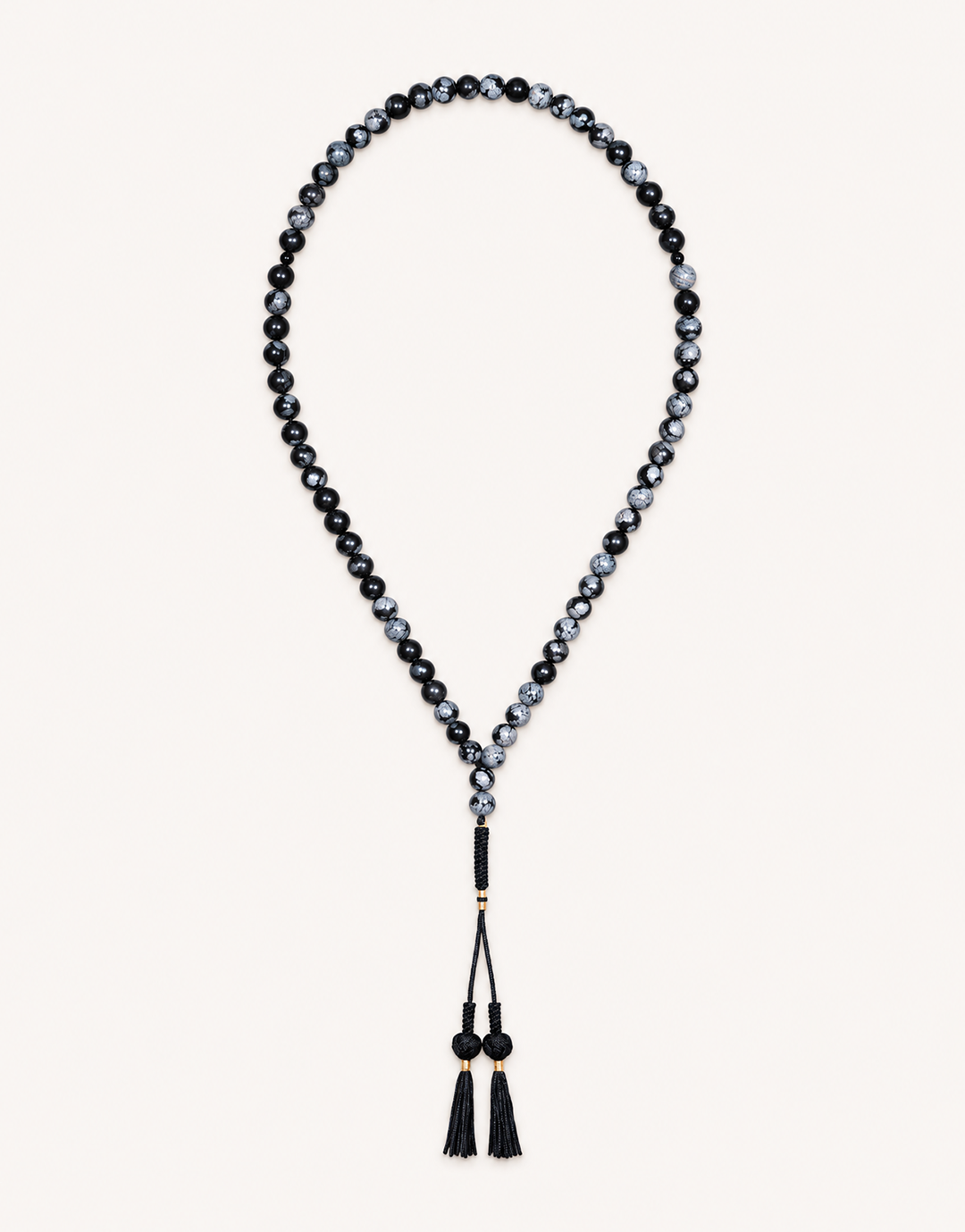 Natural Snowflake Obsidian Prayer Beads