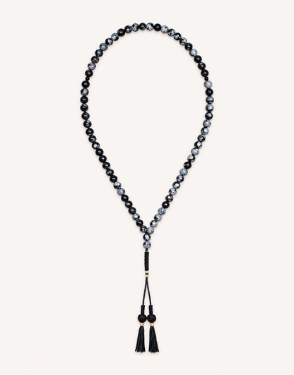 Natural Snowflake Obsidian Prayer Beads