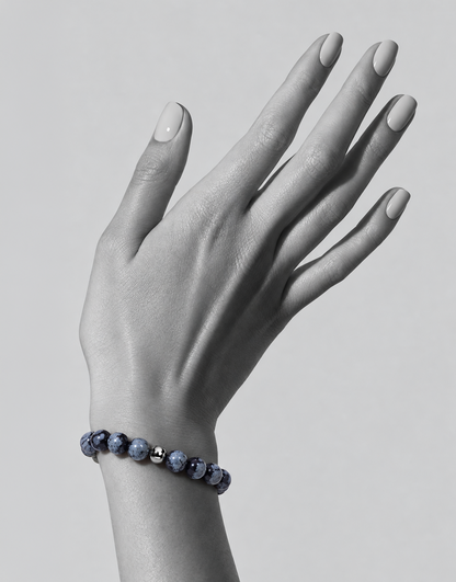 Natural Snowflake Obsidian Bracelet