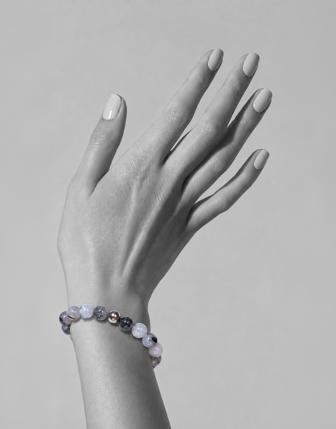 Natural Tourmalinated Quartz Bracelet